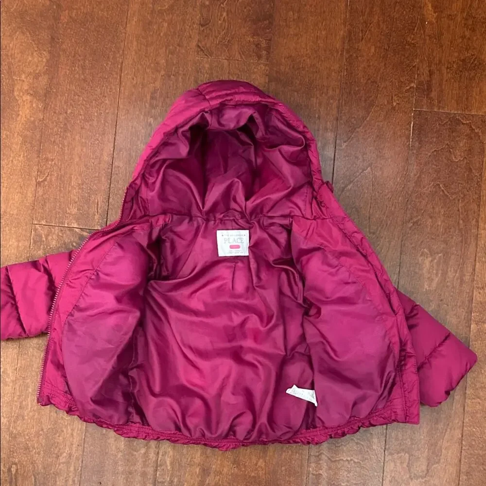 The Children's Place Toddler Hooded Jacket - Berry Pink, Size 3T